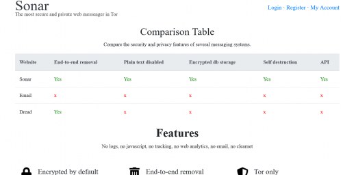 Sonar - Encrypted communications Sonar - Encrypted communications